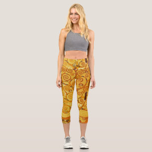 Gustav Klimt Tree of Life: Art Nouveau Symbolist Capri Leggings