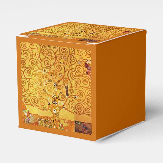 Gustav Klimt Tree of Life: Art Nouveau Symbolist Favour Box (Front Side)
