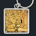 Gustav Klimt Tree of Life: Art Nouveau Symbolist Key Ring<br><div class="desc">Elevate your space with this iconic masterpiece, Gustav Klimt's "Tree of Life" (from the Stoclet Frieze). This celebrated Art Nouveau artwork captivates with its swirling golden branches, intricate patterns, and symbolic motifs that represent life's journey, connection, and growth. Klimt's signature use of rich, shimmering gold, mosaic-like details, and abstract forms...</div>