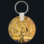 Gustav Klimt Tree of Life: Art Nouveau Symbolist Key Ring<br><div class="desc">Elevate your space with this iconic masterpiece, Gustav Klimt's "Tree of Life" (from the Stoclet Frieze). This celebrated Art Nouveau artwork captivates with its swirling golden branches, intricate patterns, and symbolic motifs that represent life's journey, connection, and growth. Klimt's signature use of rich, shimmering gold, mosaic-like details, and abstract forms...</div>