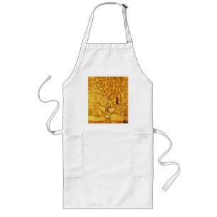 Gustav Klimt Tree of Life: Art Nouveau Symbolist Long Apron
