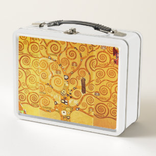 Gustav Klimt Tree of Life: Art Nouveau Symbolist Metal Lunch Box