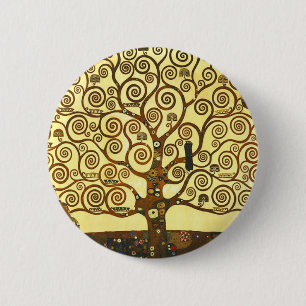 Gustav Klimt Tree of Life Button