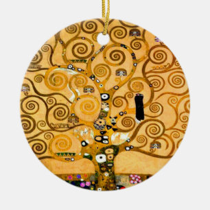 Gustav Klimt Tree of Life Ceramic Tree Decoration