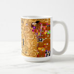 Gustav Klimt Tree of Life Coffee Mug<br><div class="desc">Coffee Mug featuring Gustav Klimt’s mural The Tree of Life,  The Stoclet Frieze (1905-1911). It consists of three mosaics: The Expectation,  Knight,  and The Embrace. A beautiful woman,  a golden tree,  and two lovers in an embrace are depicted. A wonderful gift for fans of Art Nouveau and Austrian art.</div>