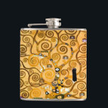 Gustav Klimt Tree of Life Hip Flask<br><div class="desc">Flask featuring Gustav Klimt’s mural The Tree of Life,  The Stoclet Frieze (1905-1911). It consists of three mosaics: The Expectation,  Knight,  and The Embrace. A beautiful woman,  a golden tree,  and two lovers in an embrace are depicted. A wonderful gift for fans of Art Nouveau and Austrian art.</div>