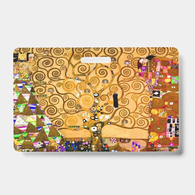 Gustav Klimt Tree of Life ID Badge (Front)