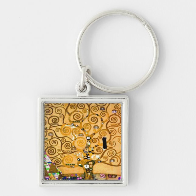 Gustav Klimt Tree of Life Key Ring (Front)