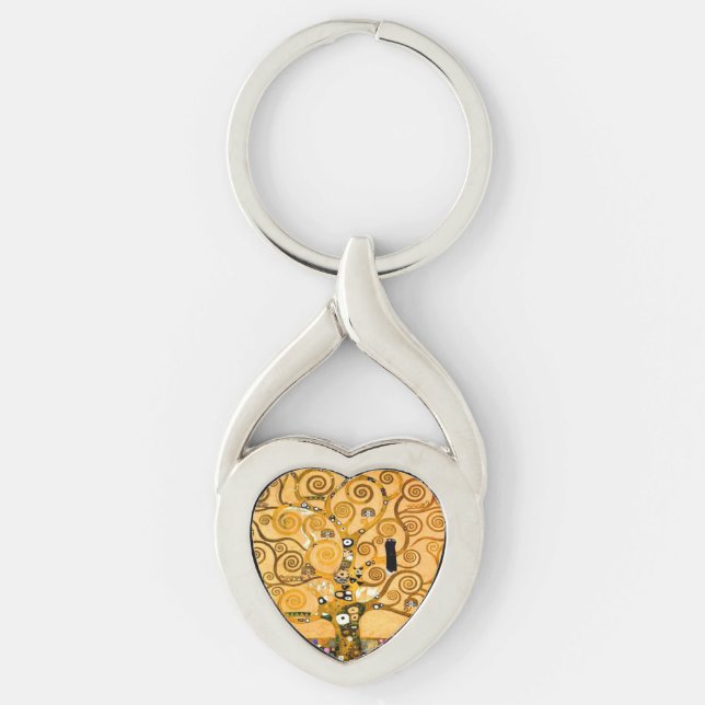 Gustav Klimt Tree of Life Key Ring (Front)