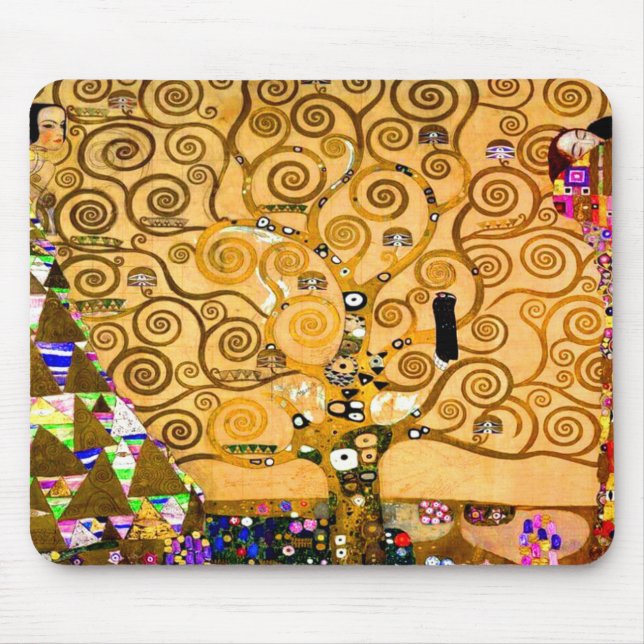 Gustav Klimt Tree of Life Mouse Mat (Front)
