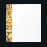 Gustav Klimt Tree of Life Notepad<br><div class="desc">Notepad featuring Gustav Klimt’s mural The Tree of Life,  The Stoclet Frieze (1905-1911). It consists of three mosaics: The Expectation,  Knight,  and The Embrace. A beautiful woman,  a golden tree,  and two lovers in an embrace are depicted. A wonderful gift for fans of Art Nouveau and Austrian art.</div>