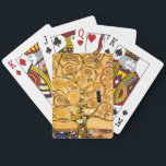 Gustav Klimt Tree of Life Playing Cards<br><div class="desc">Playing Cards featuring Gustav Klimt’s mural The Tree of Life,  The Stoclet Frieze (1905-1911). It consists of three mosaics: The Expectation,  Knight,  and The Embrace. A beautiful woman,  a golden tree,  and two lovers in an embrace are depicted. A wonderful gift for fans of Art Nouveau and Austrian art.</div>