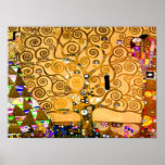 Gustav Klimt Tree of Life Poster<br><div class="desc">Poster featuring Gustav Klimt’s mural The Tree of Life,  The Stoclet Frieze (1905-1911). It consists of three mosaics: The Expectation,  Knight,  and The Embrace. A beautiful woman,  a golden tree,  and two lovers in an embrace are depicted. A wonderful gift for fans of Art Nouveau and Austrian art.</div>