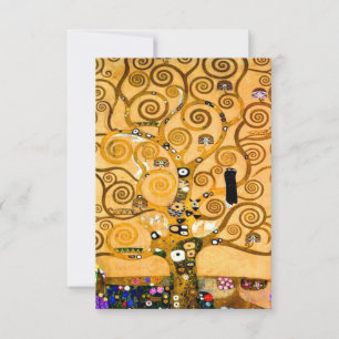 Gustav Klimt Tree of Life RSVP Card