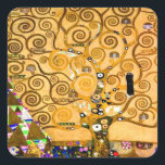Gustav Klimt Tree of Life Square Sticker<br><div class="desc">Stickers featuring Gustav Klimt’s mural The Tree of Life,  The Stoclet Frieze (1905-1911). It consists of three mosaics: The Expectation,  Knight,  and The Embrace. A beautiful woman,  a golden tree,  and two lovers in an embrace are depicted. A wonderful gift for fans of Art Nouveau and Austrian art.</div>