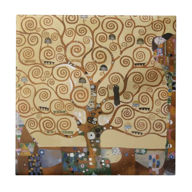 Gustav Klimt Tree Of Life Tile (Front)