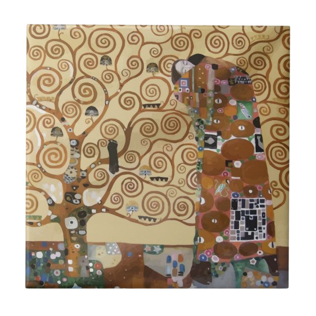 Gustav Klimt Tree Of Life Tile (Front)