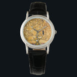 Gustav Klimt Tree of Life Watch<br><div class="desc">Watch featuring Gustav Klimt’s mural The Tree of Life,  The Stoclet Frieze (1905-1911). It consists of three mosaics: The Expectation,  Knight,  and The Embrace. A beautiful woman,  a golden tree,  and two lovers in an embrace are depicted. A wonderful gift for fans of Art Nouveau and Austrian art.</div>