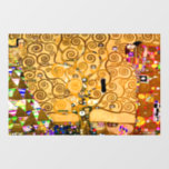 Gustav Klimt Tree of Life Window Cling<br><div class="desc">Window Cling featuring Gustav Klimt’s mural The Tree of Life,  The Stoclet Frieze (1905-1911). It consists of three mosaics: The Expectation,  Knight,  and The Embrace. A beautiful woman,  a golden tree,  and two lovers in an embrace are depicted. A wonderful gift for fans of Art Nouveau and Austrian art.</div>