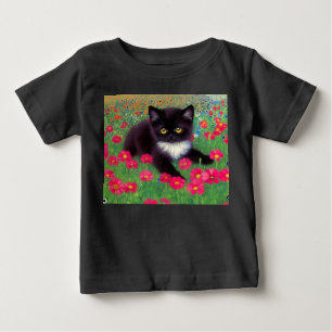 Gustav Klimt Tuxedo Cat Baby T-Shirt