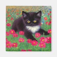 Gustav Klimt Tuxedo Cat