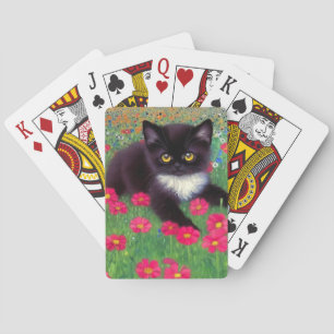 Gustav Klimt Tuxedo Cat Playing Cards