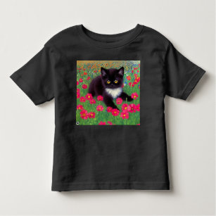 Gustav Klimt Tuxedo Cat Toddler T-Shirt