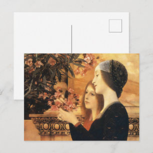 Gustav Klimt-Two Girls with an Oleander Vintage Postcard