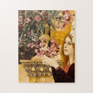 Gustav Klimt - Two Girls With Oleander Jigsaw Puzzle