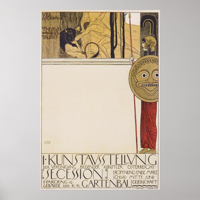 Gustav Klimt Vienna Secession Exhibition Art Print (Front)