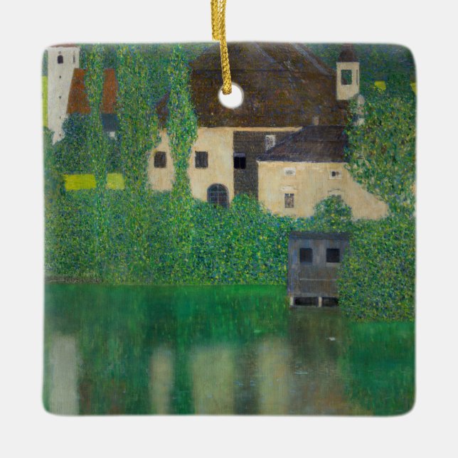 Gustav Klimt - Water Castle Ceramic Ornament (Front)