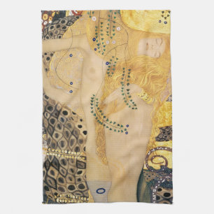Gustav Klimt - Water Serpents I Tea Towel