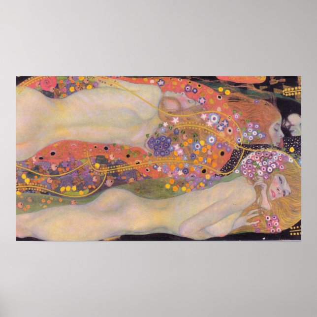 Gustav Klimt Water Serpents II Poster (Front)