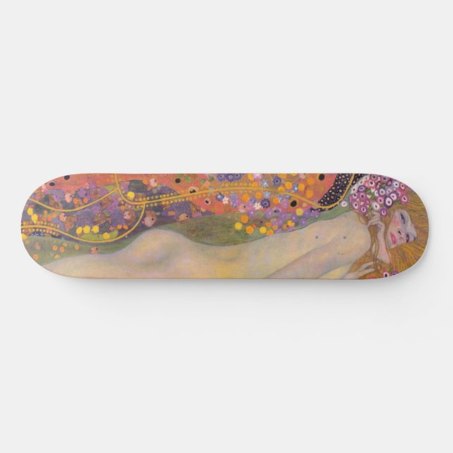 Gustav Klimt - Water Serpents II Skateboard (Horz)