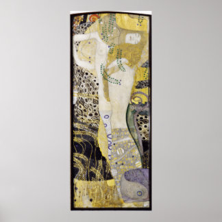 Gustav Klimt - Water snakes girlfriends Poster