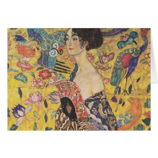 Image of Gustav Klimt - Woman with fan