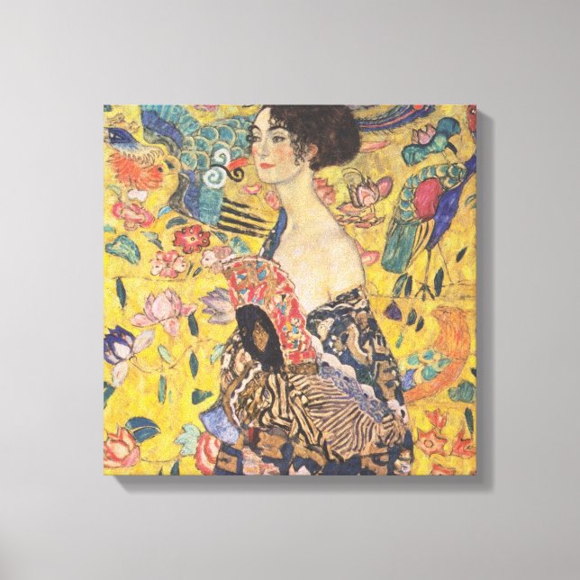 Gustav Klimt - Woman with fan Canvas Print (Front)