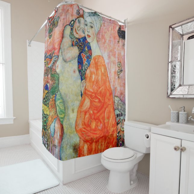Gustav Klimt - Women Friends Shower Curtain (In Situ)