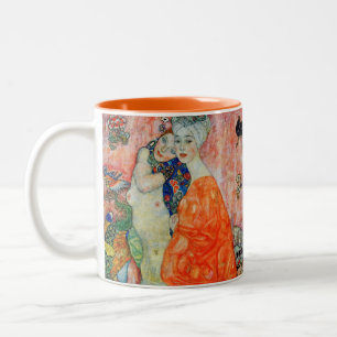 Gustav Klimt - Women Friends Two-Tone Coffee Mug
