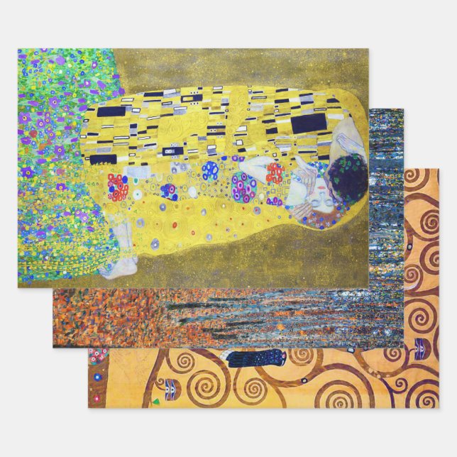 Gustav Klimt Wrapping Paper Sheet (Set)