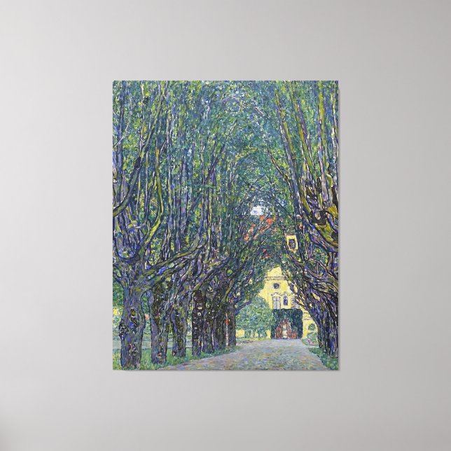 Gustav Klimt's Allee at Schloss Kammer painting.  Canvas Print (Front)