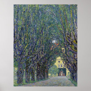 Gustav Klimt's Allee at Schloss Kammer painting.  Poster