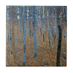 Gustav Klimt's Beech Grove I - Digitally Enhanced Tile