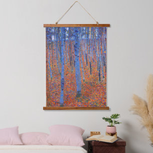 Gustav Klimt's Beech Grove I famous painting  Hanging Tapestry