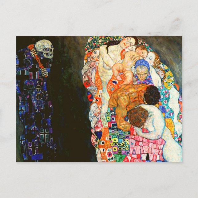 Gustav Klimt's Death and Life painting.  Postcard (Front)