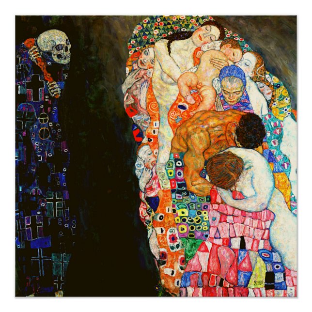 Gustav Klimt's Death and Life painting.  Poster (Front)