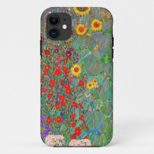 Gustav Klimt's Farm Garden with Sunflowers iPhone 11 Case
