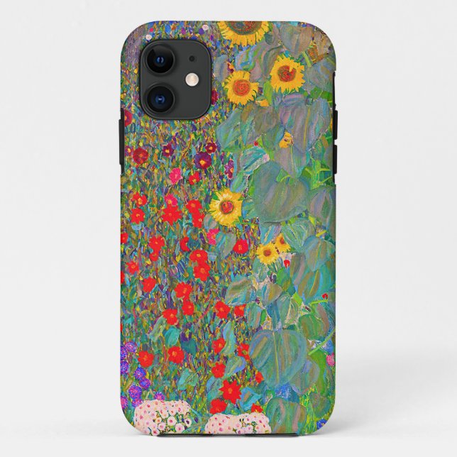 Gustav Klimt's Farm Garden with Sunflowers   Case-Mate iPhone Case (Back)