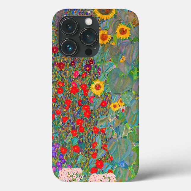 Gustav Klimt's Farm Garden with Sunflowers  Case-Mate iPhone Case (Back)