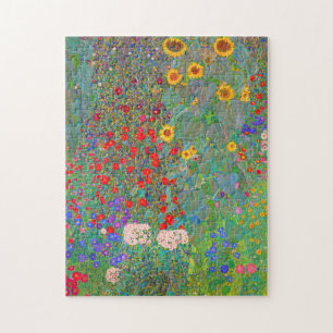 Gustav Klimt's Farm Garden with Sunflowers Jigsaw Puzzle